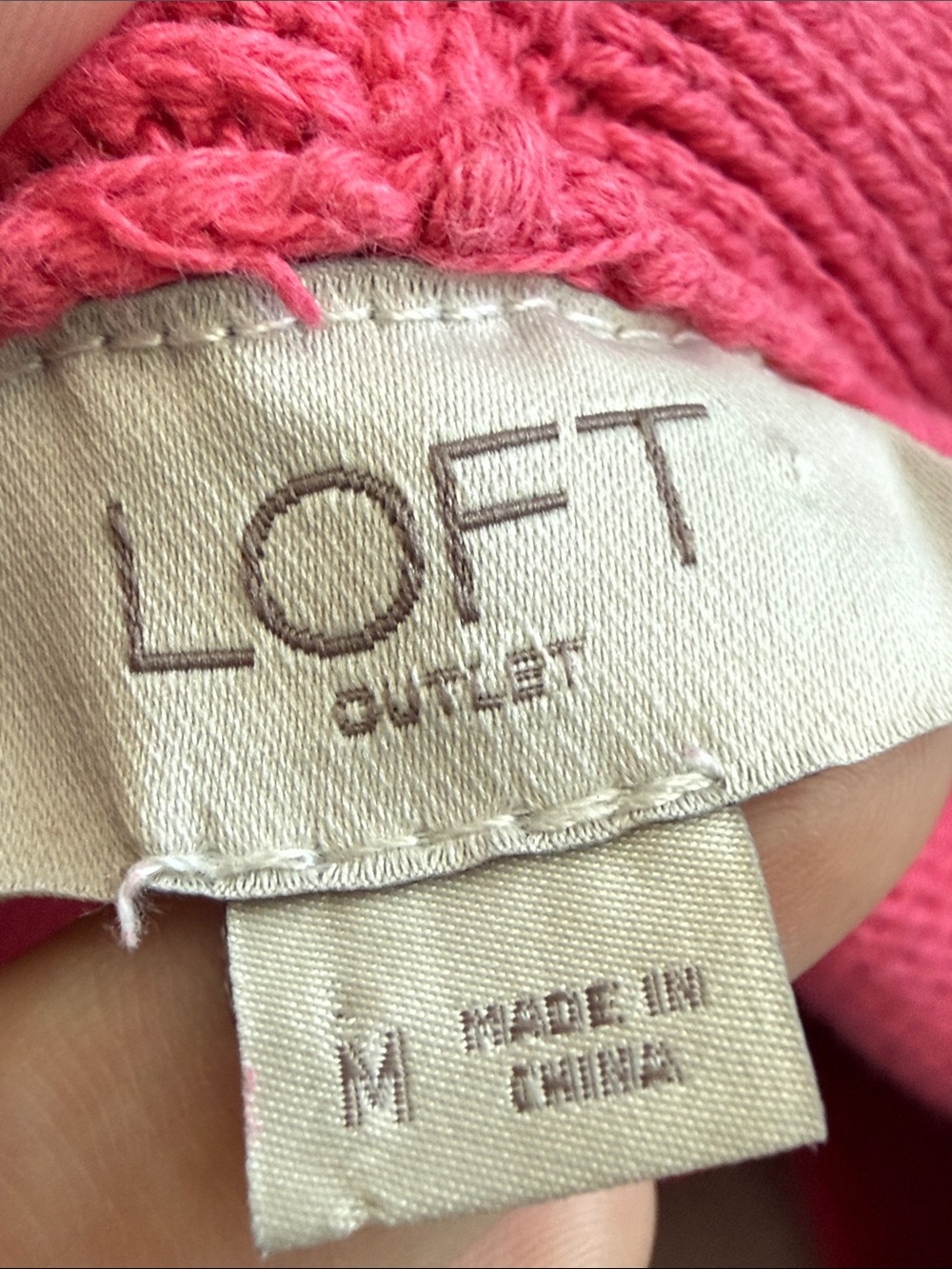 LOFT Raspberry Cable-Knit Button Cardigan - Picture 2 of 2